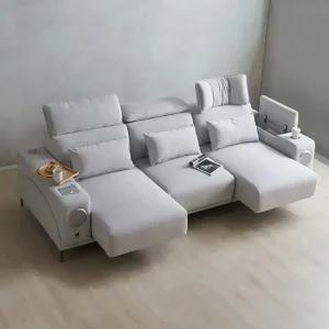 에보니아 미노 모션 슬라이딩 리클라이너 쇼파 4인용 패브릭 고급형