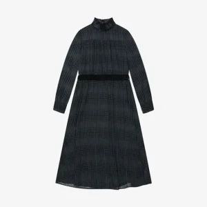 [갤러리아] [SI]스모크 밴딩 벨벳 배색 원피스(SHL2166XOO)