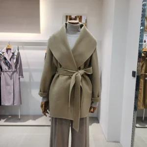 숄칼라 핸드메이드 하프 코트 (BRAA0CT331/카멜)