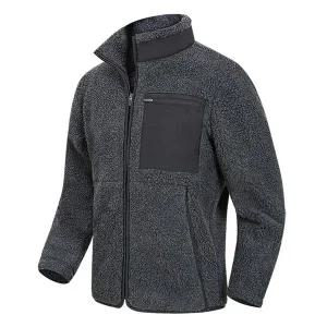 [디바옴므]배색 포인트 보아털 안감 뽀그리 후리스 양털자켓 점퍼 하이넥