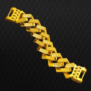 153 [최신]24K 순금팔찌 KSAN 5052 5053 5054 신형 블럭체인 광폭(노멀형) 팔찌 112.5g(30돈)
