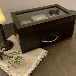 빈티지 원목 보석함 악세사리보관함 귀걸이 목걸이 반지 정리함 주얼리박스 케이스 마음결