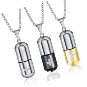 응급 구조 알약보관 캡슐목걸이 휴대용 약통 보관함 남녀공용 응급용품