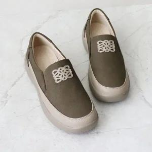 [롯데백화점]원더슈즈 슬랜딩 컴포트 쿠션 미끄럼방지 발편한 슬립온 4CM BD-M590