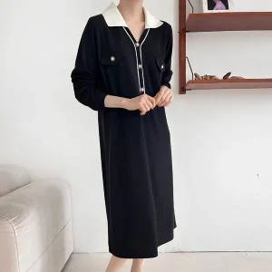 [까르죠아]66 110 카라 단추 원피스 임부복 임산부 빅사이즈 88 99 100 여성 여자 하객룩