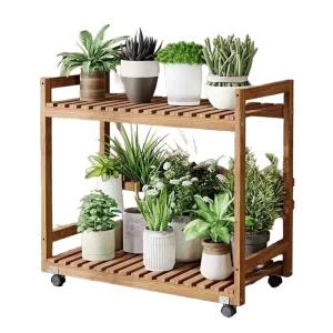 이동식 화분 선반 정리대 거치대 다이 진열대 다육이 원목