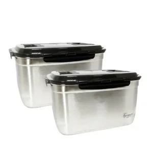 키친아트 스텐304 무연마 대용량 김치통12L-2개