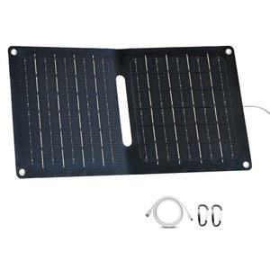 휴대폰, 선풍기, 손전등, IPX4 방수 태양광 패널, 야외 캠핑, 하이킹, 여행, 배낭여행을 위한 접이식 충전기를 갖춘 VAUCOSUN 휴대용 패널(5V 2A Max)