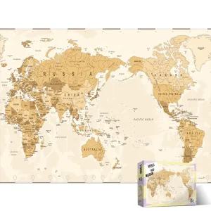 1000피스 직소퍼즐 세계지도/세계/문화/여행/가정용/학습/놀이/인테리어/장식/어린이/아동/아이방/공부방