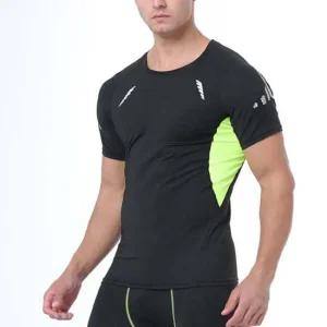 남성 슬림 스타일 신축성 좋은 헬스 홈트 반팔티