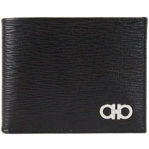 페레가모 더블 간치니 반지갑 66 A064 0685979 블랙블루