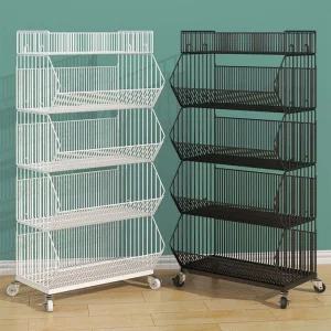 5단 간식팬트리 경사 철재 랙 pc방 바구니 진열