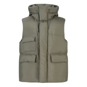 [롯데백화점]지이크 후드 밀리터리 프리미엄 구스다운 패딩조끼PHD6520