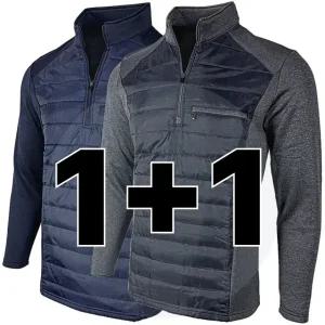 원 플러스 원 겨울 기모 남자 긴팔 작업복 상의 BTR716 등산 작업티 티셔츠 기능성 남성 집업