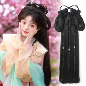 가발 중국 사극 가채 스타일 공주 전통 촬영 머리 긴머리