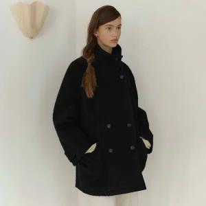 [롯데백화점]온앤온 [예약/12월29일출고]모헤어 하이넥 더블 하프코트 NEW5WHA13_24