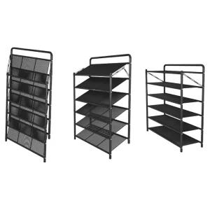 FOOI 신기술 조립불필요 원터치 철제 접이식 신발장 정리대 국내배송