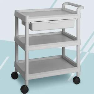병원 물품운반 이동식 트롤리 3단 업소용핸드카 작업용 주방카트 미용실 서빙트레이