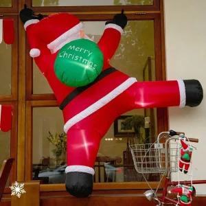 크리스마스 대형 풍선 2m 산타 에어벌룬 벽 장식품 장식 벽타는산타