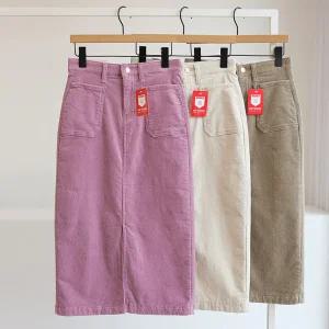 [잇수다] 마타 기모 히든밴딩 포켓 코듀로이 H라인 스커트