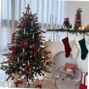 오너먼트 크리스마스 장식 벨벳 세트 트리 리본 소품