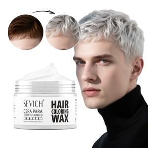 세비치 13가지 색상 패션 일회용 헤어 컬러 왁스 스타일링 임시 염색 크림 젤 DIY 머드 포마드 (수염, 눈썹