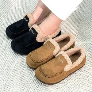 [하프클럽/레비스풋]GL91 털단화 여자 학생 성인 직장 중년 방한 여성 겨울로퍼