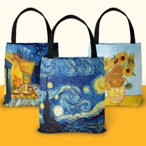 J2K 에코백 명화 굿즈 숄더백 미술 전시회 캔버스 선물