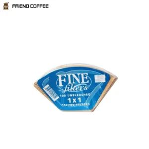 FINE 천연 펄프 드립 필터 1-2인용 100매백 커피 드리퍼 메이커 거름망 일회용 여과지 원두