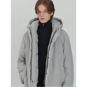 로가디스디테처블 후드 다운 코트 라이트 그레이 RY4X38P752