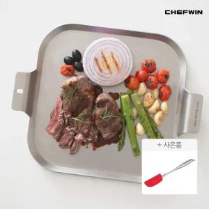 쉐프윈 스텐사각 316Ti스퀘어팬+실리콘스파츄라 색상랜덤