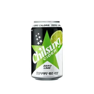 칠성사이다 제로 라임 355ml 24캔 탄산음료 알룰로스 청량 상쾌