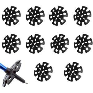 10개 탈착식 머드 스키 바구니 트레킹 폴 눈송이 바구니, 하이킹 폴용 교체 액세서리