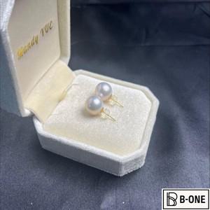 인증서 걸작 해수 아코야 화이트 진주 AAA 9-8MM 10-11mm 11-12mm 12-13mm 라운드 강한 귀걸이 18k 골드