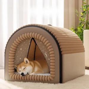 대형견 겨울 하우스 텐트 방수 방한 보온 난방 실외 견사 겨울용 개집 캠핑