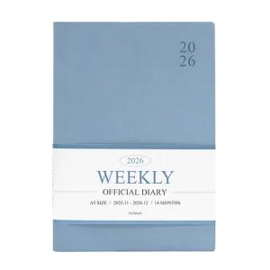 다이어리 2026 오피셜 A5 위클리 스케줄러 (날짜형 25절 주간) 업무용 (워터블