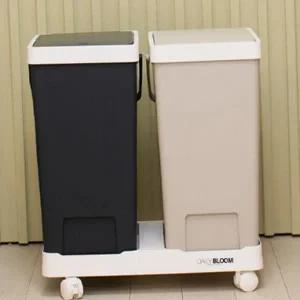 다용도 분리수거함 2단 바퀴형 가정용 분리수거함 재활용 플라스틱 바퀴 실내