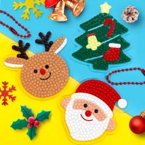 [하하당] 메리 크리스마스 보석십자수 키링 (3종 택1)