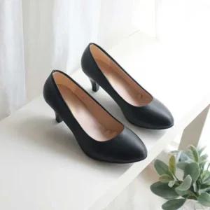 하객 면접 구두 선물 단체 신발 미들힐 오피스 패션