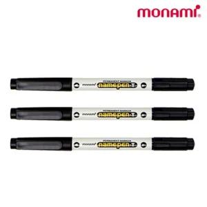 모나미 네임펜T 트윈형 검정 1타 12개입/네임/펜/이름/메모/글씨/용/세트/마커/유성/업무용/사무실/학교