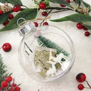 크리스마스장식 투명 볼(12cm) 트리 오너먼트