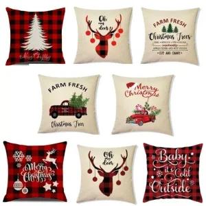 크리스마스 포인트 쿠션커버 크리스마스 분위기연출 꾸미기 쇼파 쿠션 45x45 방석 분위기 커버