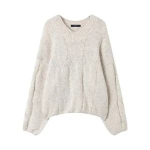 [GGPX]앙고라 꼬임 브이넥 긴팔 니트 (GPDKT034D)