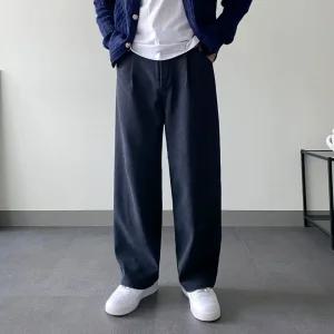 [모노폴로지]1+1 골덴 반밴딩 세미 와이드 코듀로이 슬랙스 원턱 밴딩 팬츠 뒷밴딩 핀턱 골지바지 4color