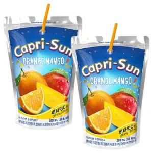 카프리썬 오렌지망고 200ml x 20입 (10입x2박스)/음료/탕비실/간식/과일/팩/음료수/주스/쥬스/선물용/미니