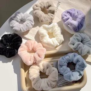 몽글몽글 고탄력 헤어밴드 올림머리 스타일링 장식곱창끈 털끈 밍크 겨울 패션 끈끈 퍼끈 퍼밴드