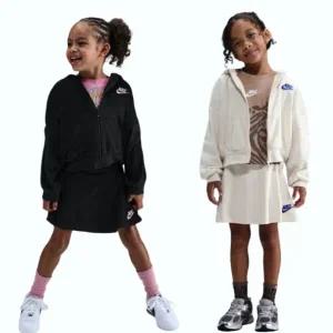 나이키키즈 (105-130) 3-7세 A254ST189P 벨루어 후드집업  스커트 세트 여아상하셋업 플레이키즈프로MKD