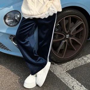 [난닝구] 러헤오 벨벳기모밴딩팬츠