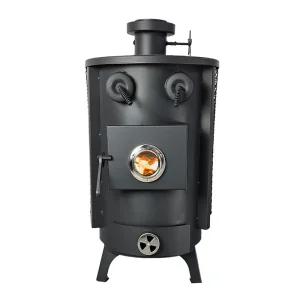 펜션 화목난로 독일산 내열유리 안전망 장착 태양 주물난로