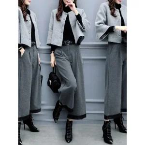 여성 모직 코디 상하세트 여자 세트 투피스 데일리